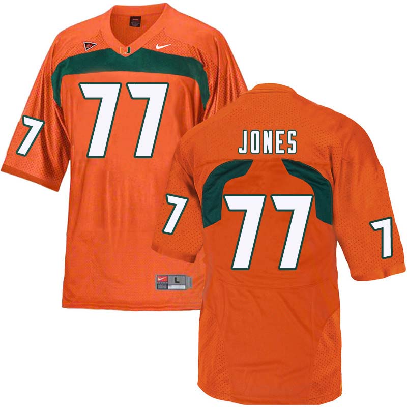 Nike Miami Hurricanes #77 Jahair Jones College Football Jerseys Sale-Orange - Click Image to Close
